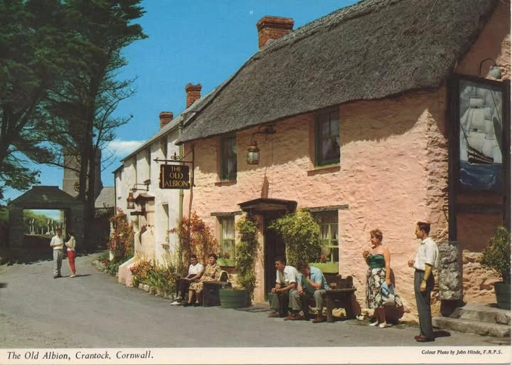 Historic exterior of The Old Albion, Crantock